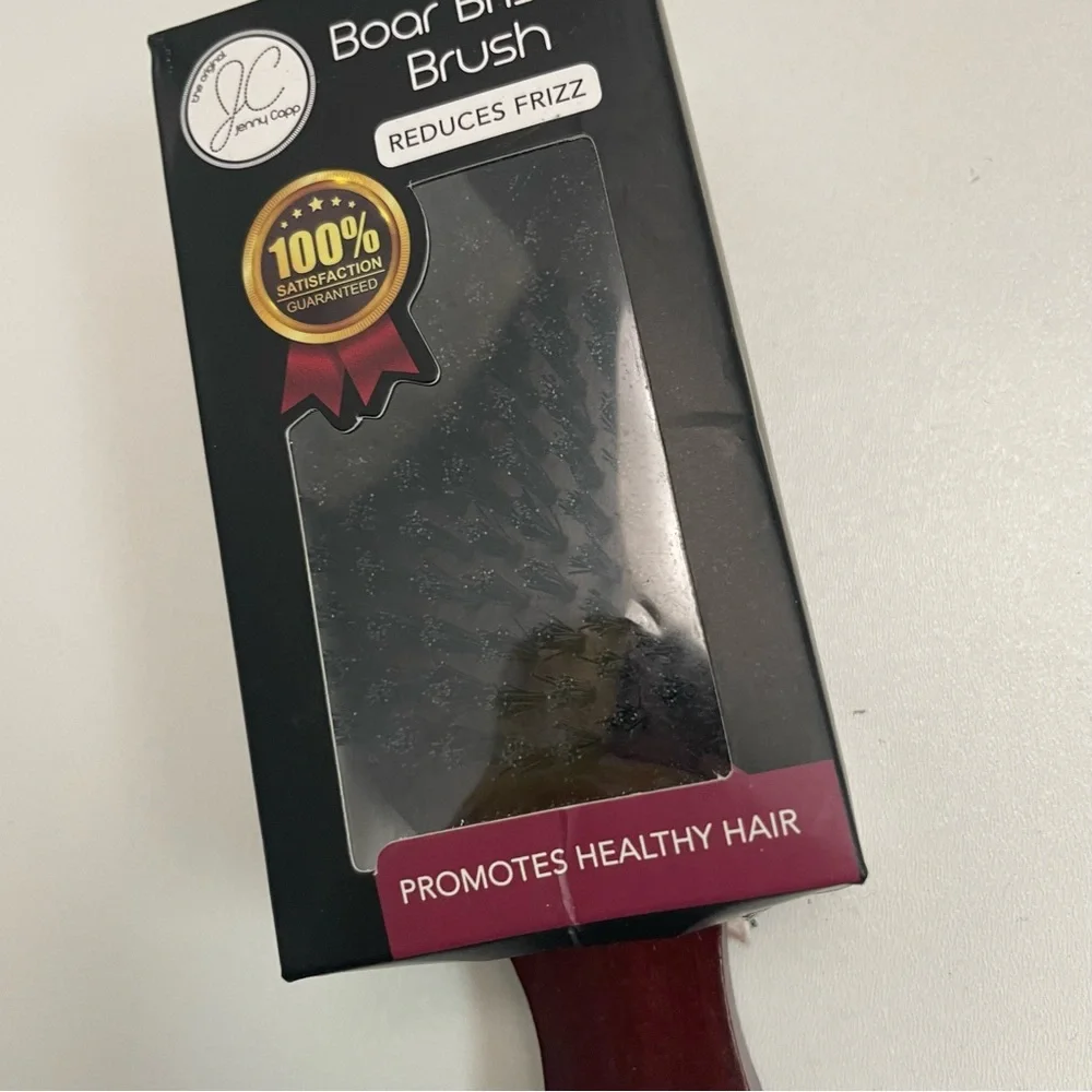 Jenny Capp Brush Boar Bristle Wood Handle Conditions Stimulates Scalp Unisex